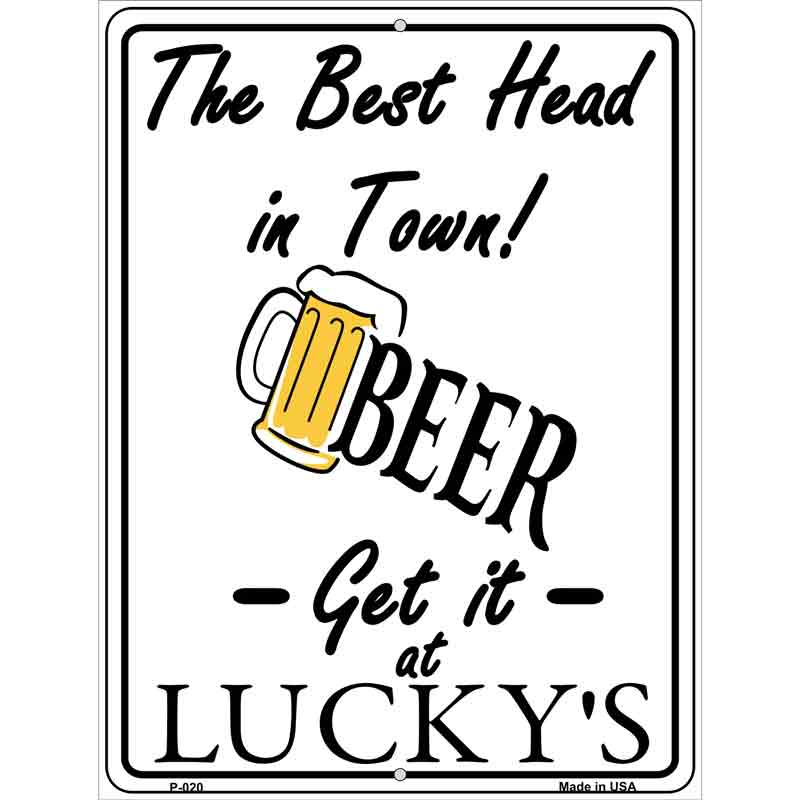 Best Head in Town Wholesale Metal Novelty Parking SIGN