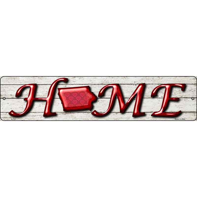 Iowa Home State Outline Wholesale Novelty Mini Metal Street SIGN
