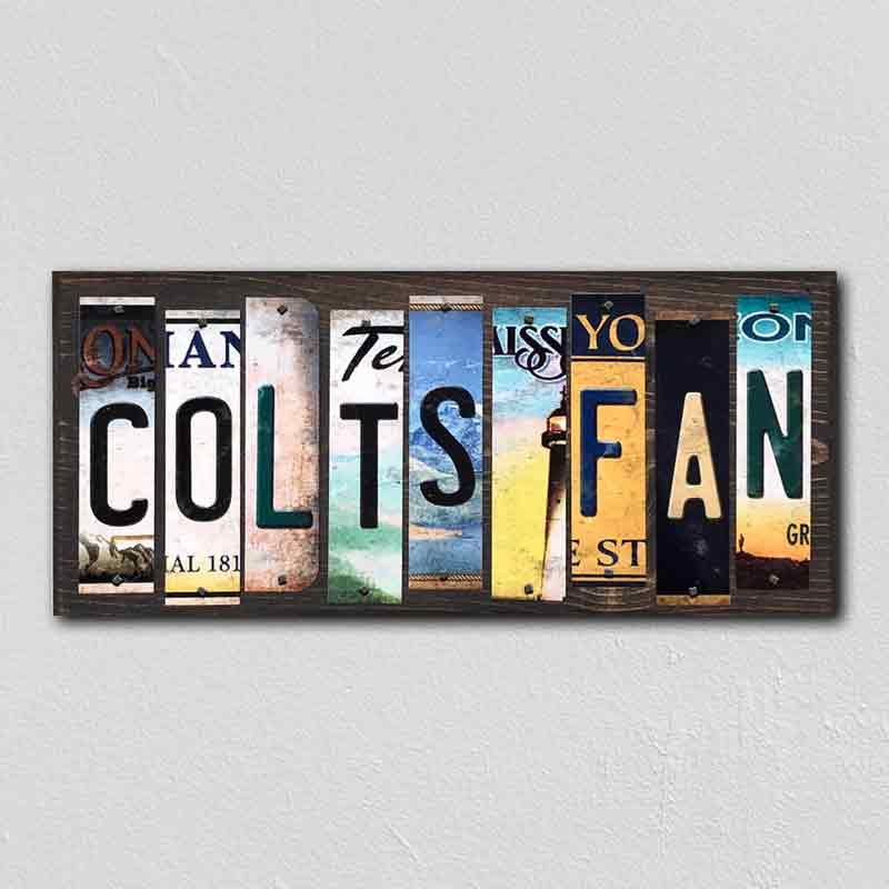 Colts FAN Wholesale Novelty License Plate Strips Wood Sign