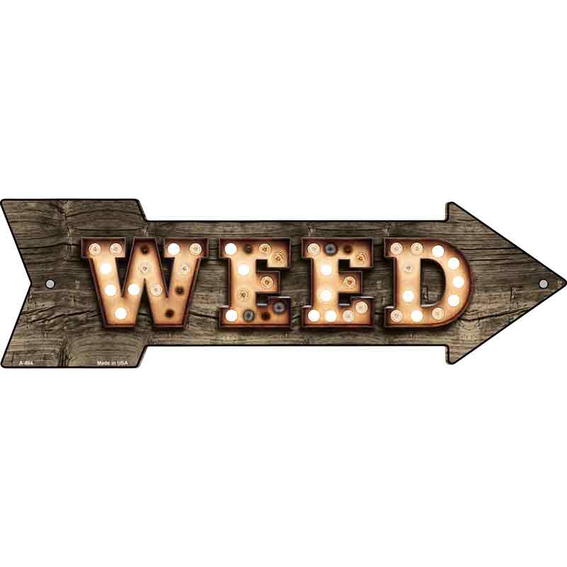 Weed Bulb Letters Wholesale Novelty Arrow Sign