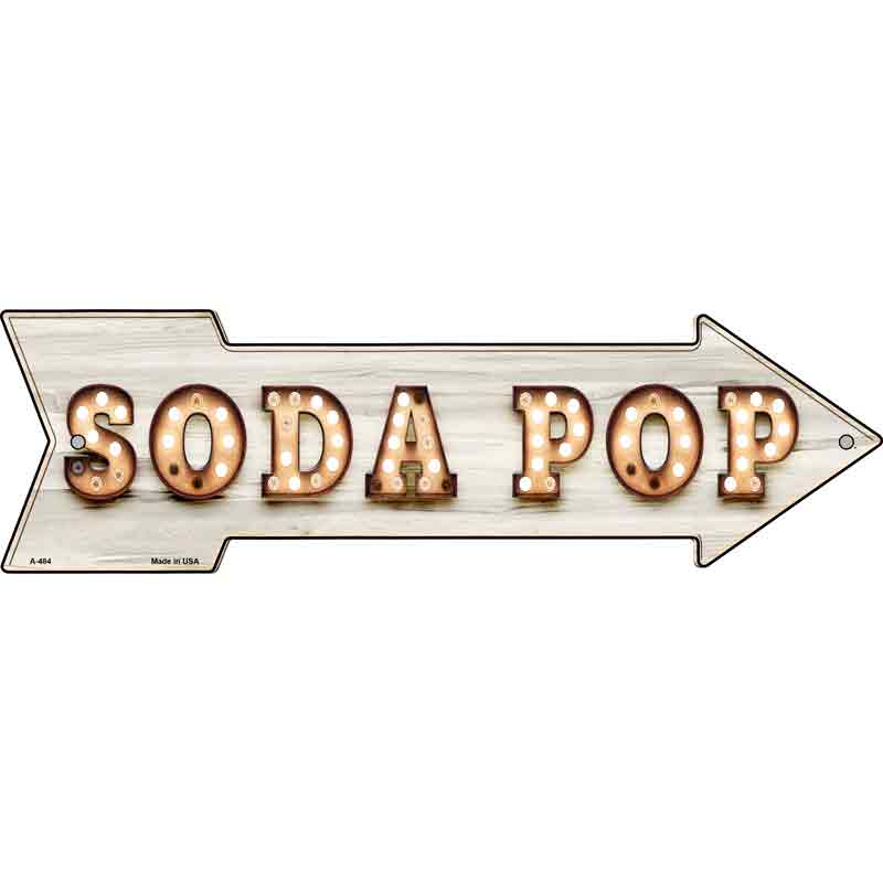 Soda Pop Bulb Letters Wholesale Novelty Arrow SIGN