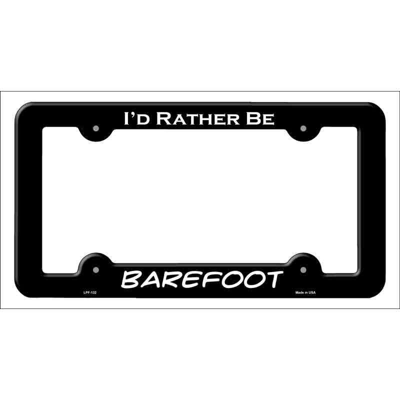 Barefoot Wholesale Novelty Metal License Plate FRAME
