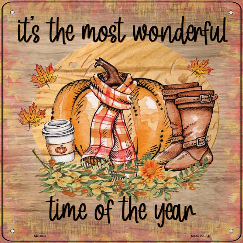 Wonderful Time of Year Wholesale Novelty Metal Square Sign
