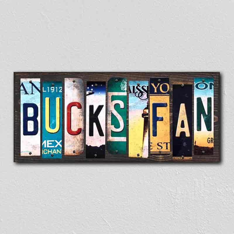 Bucks Fan Wholesale Novelty License Plate Strips Wood Sign