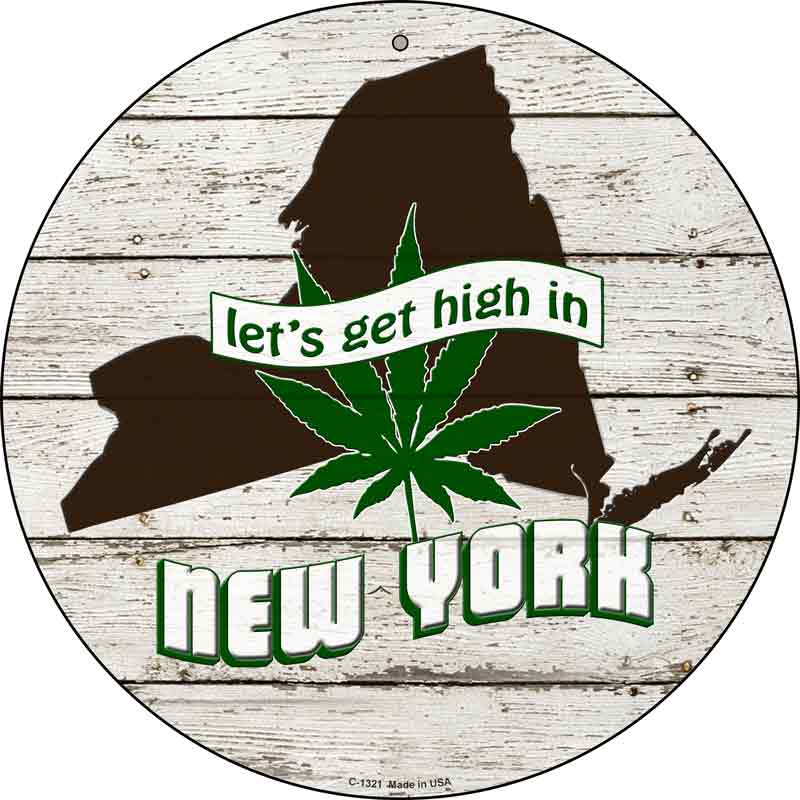 Lets Get High In NEW York Wholesale Novelty Metal Circle
