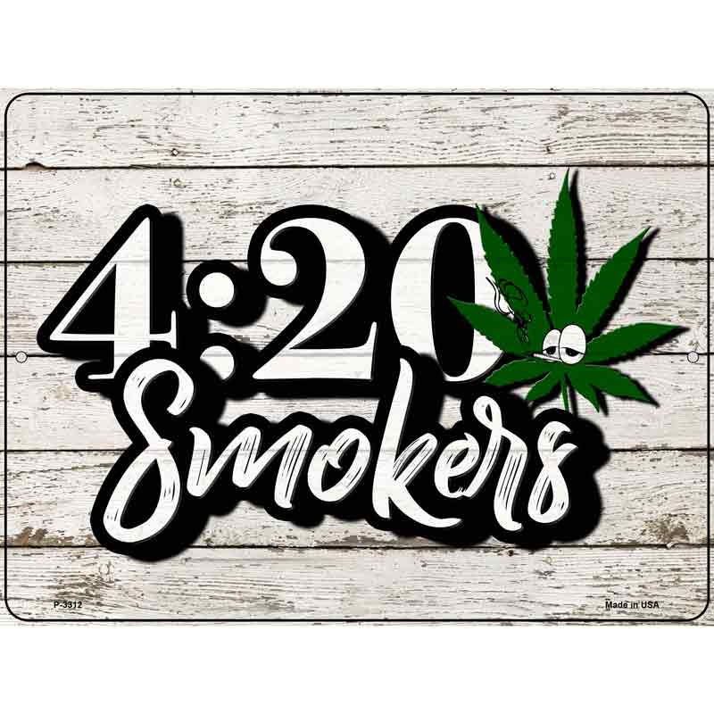 420 Smokers Wholesale Novelty Metal Parking SIGN