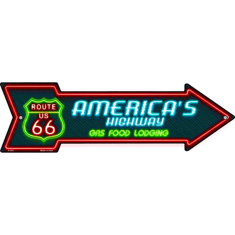 Route 66 LodgINg Wholesale Novelty Metal Arrow Sign