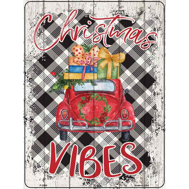 CHRISTMAS Vibes Car Wholesale Novelty Metal Parking Sign