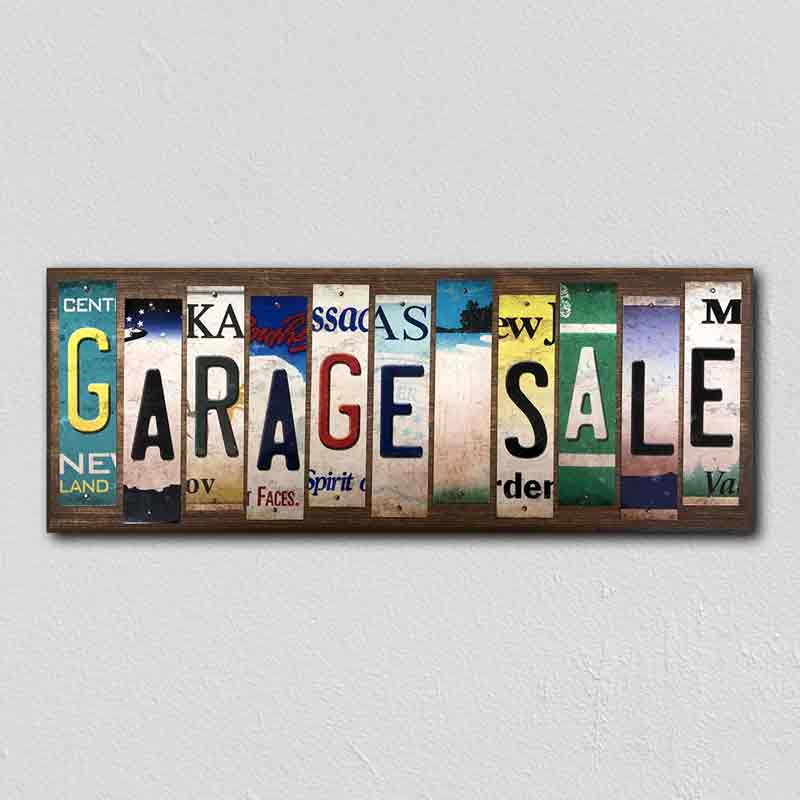 Garage Sale Wholesale Novelty License Plate Strips Wood SIGN