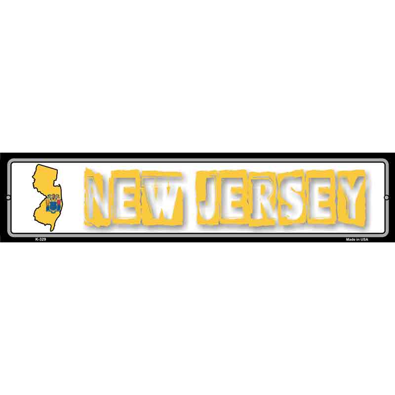New JERSEY State Outline Wholesale Novelty Metal Vanity Small Street Sign