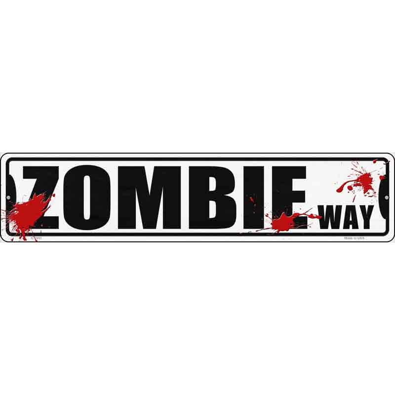 Zombie Way Wholesale Novelty Small Metal Street SIGN