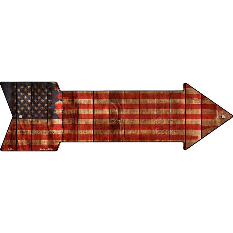 American FLAG Painted Wholesale Novelty Arrow Sign