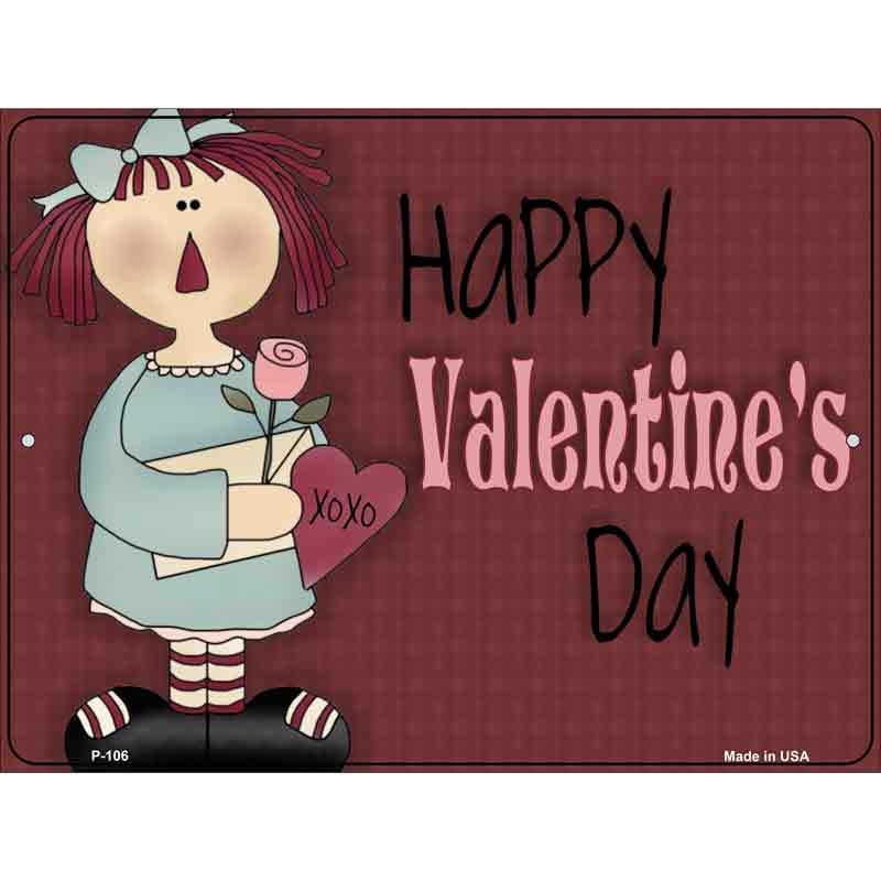 Happy VALENTINEs Day Red Wholesale Metal Novelty Parking Sign