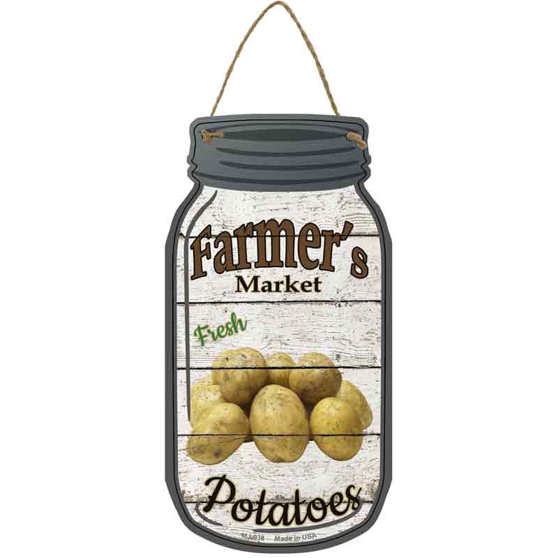 Potatoes Farmers Market Wholesale Novelty Metal Mason Jar SIGN
