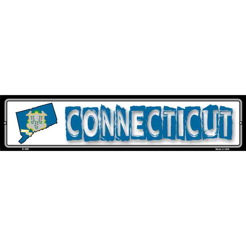 Connecticut State Outline Wholesale Novelty Metal Vanity Small Street SIGN