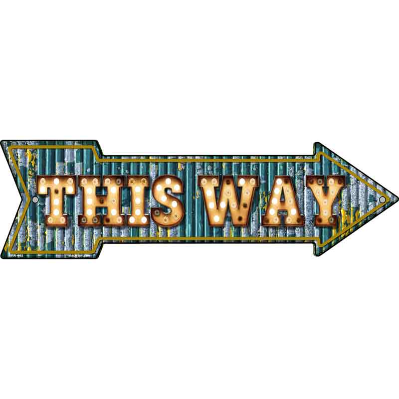 This Way Bulb Letters Wholesale Novelty Arrow SIGN