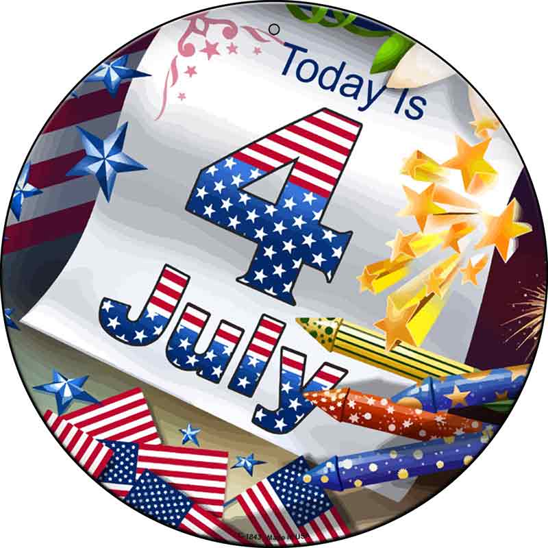 4th Of July Wholesale Novelty Metal Circle SIGN C-1843