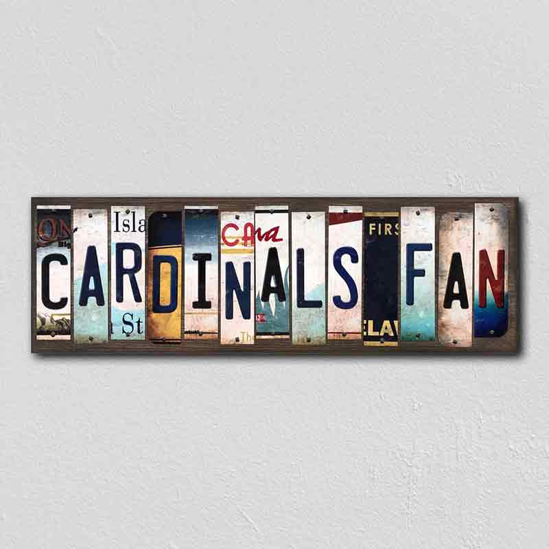 Cardinals FAN Wholesale Novelty License Plate Strips Wood Sign WS-395