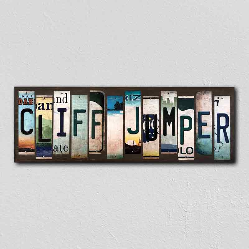 Cliff Jumper Wholesale Novelty License Plate Strips Wood Sign