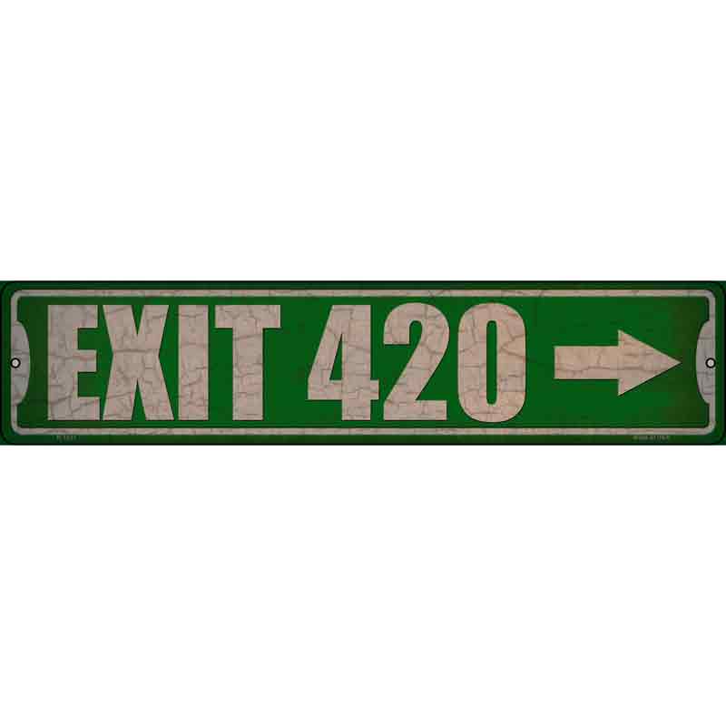 Exit 420 Right Wholesale Novelty Small Metal Street Sign