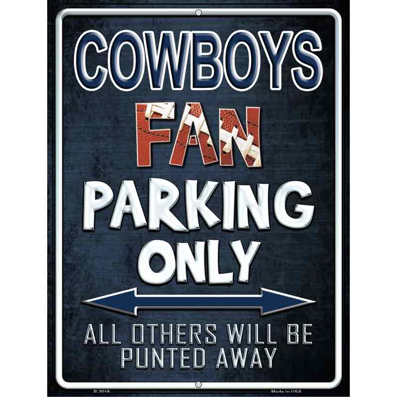 Cowboys Wholesale Metal Novelty Parking Sign