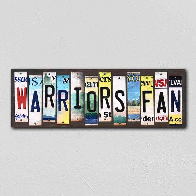 Warriors FAN Wholesale Novelty License Plate Strips Wood Sign