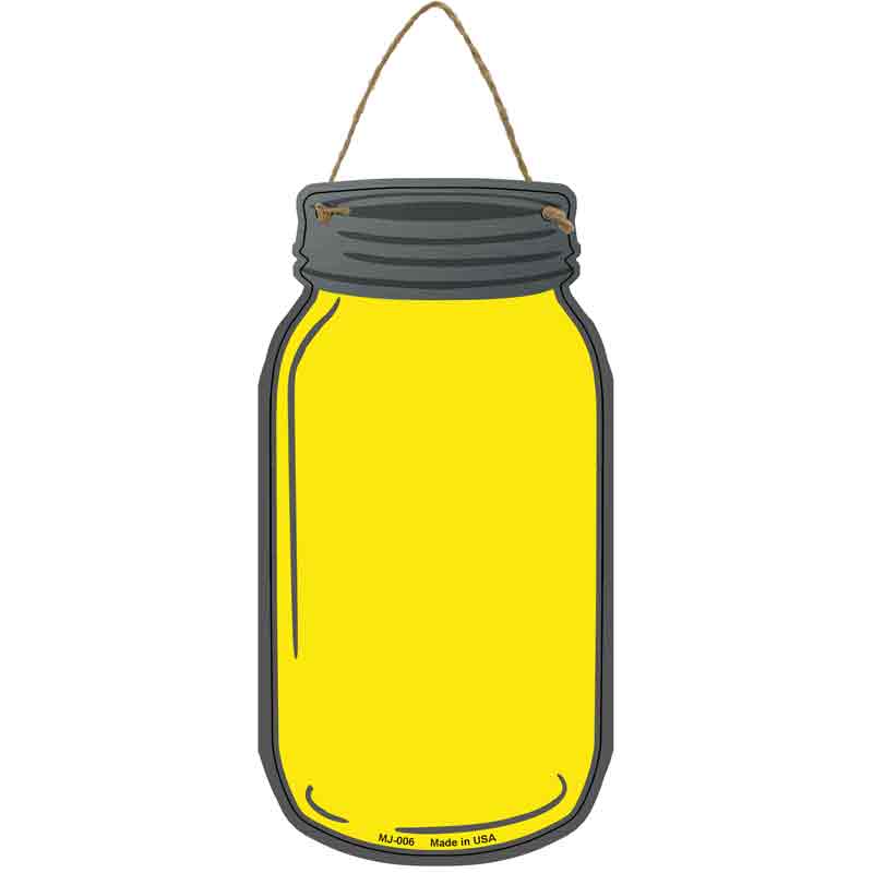 Yellow Wholesale Novelty Metal Mason Jar SIGN