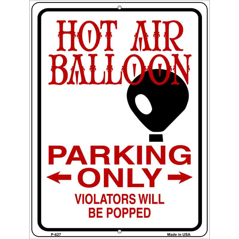 Hot Air BALLOON Wholesale Metal Novelty Parking Sign