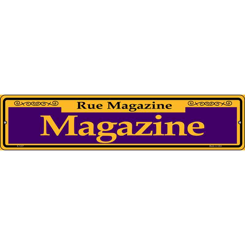 Magazine Purple Wholesale Novelty Small Metal Street Sign