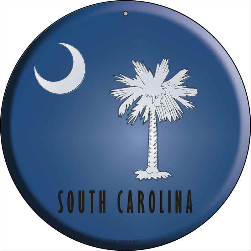 South Carolina State FLAG Wholesale Metal Circular Sign