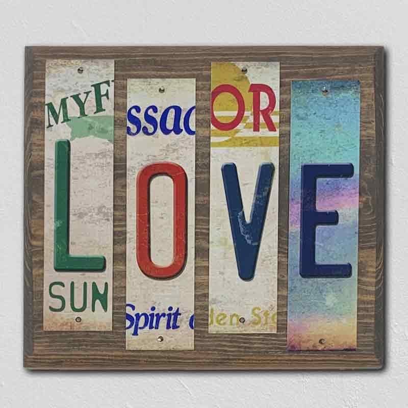 Love Wholesale Novelty License Plate Strips Wood Sign