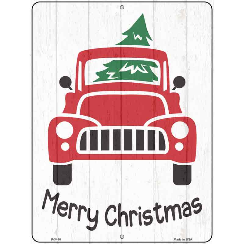 Merry CHRISTMAS Front Of Truck Wholesale Novelty Metal Parking Sign