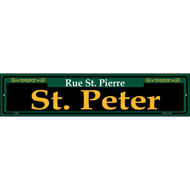 St. Peter Green Wholesale Novelty Small Metal Street Sign
