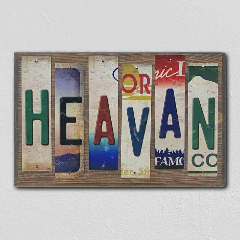 Heaven Wholesale Novelty License Plate Strips Wood Sign