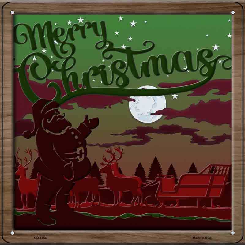 Merry CHRISTMAS Shadow Box Wholesale Novelty Metal Square Sign