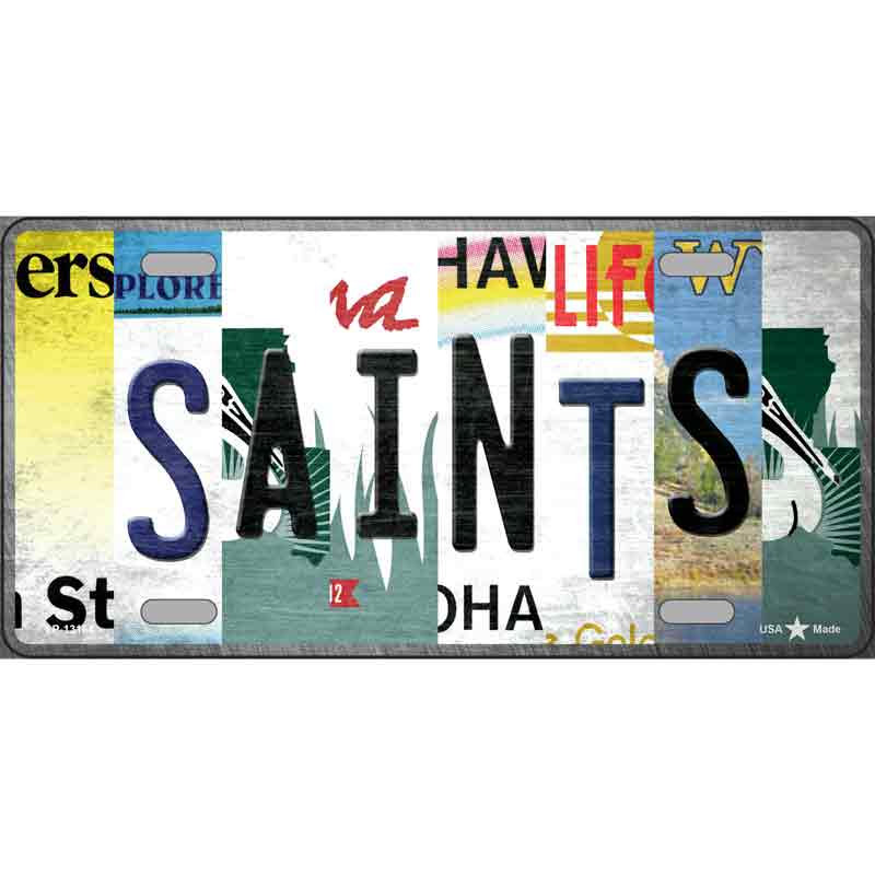 SAINTS Strip Art Wholesale Novelty Metal License Plate Tag