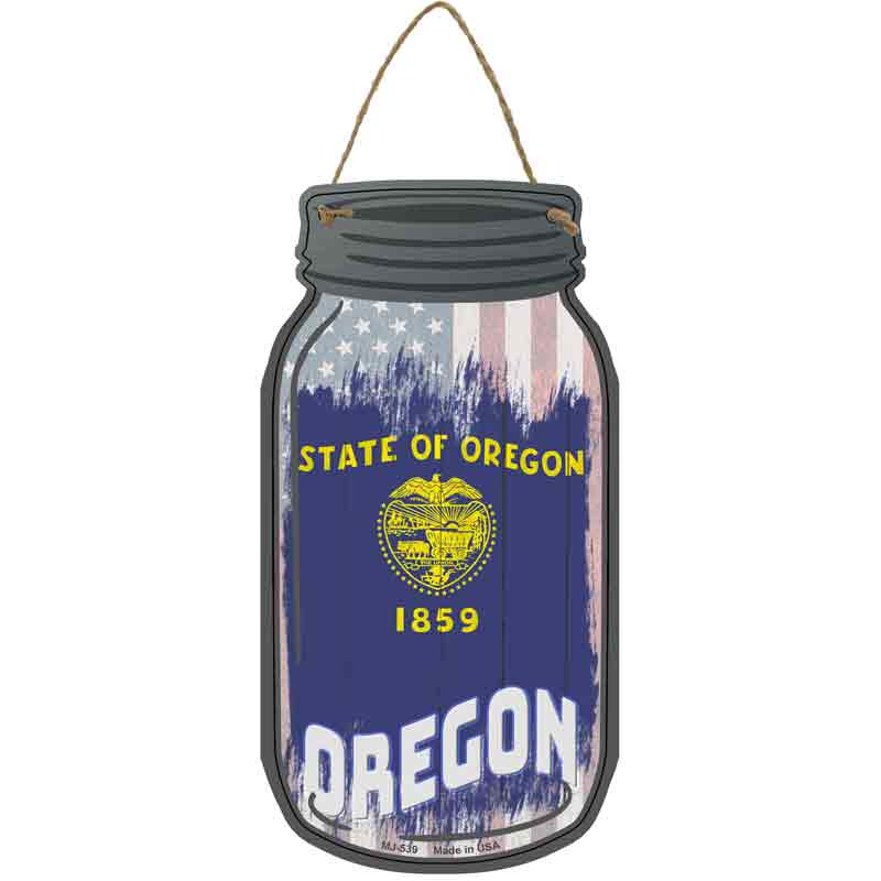 Oregon | USA FLAG Wholesale Novelty Metal Mason Jar Sign