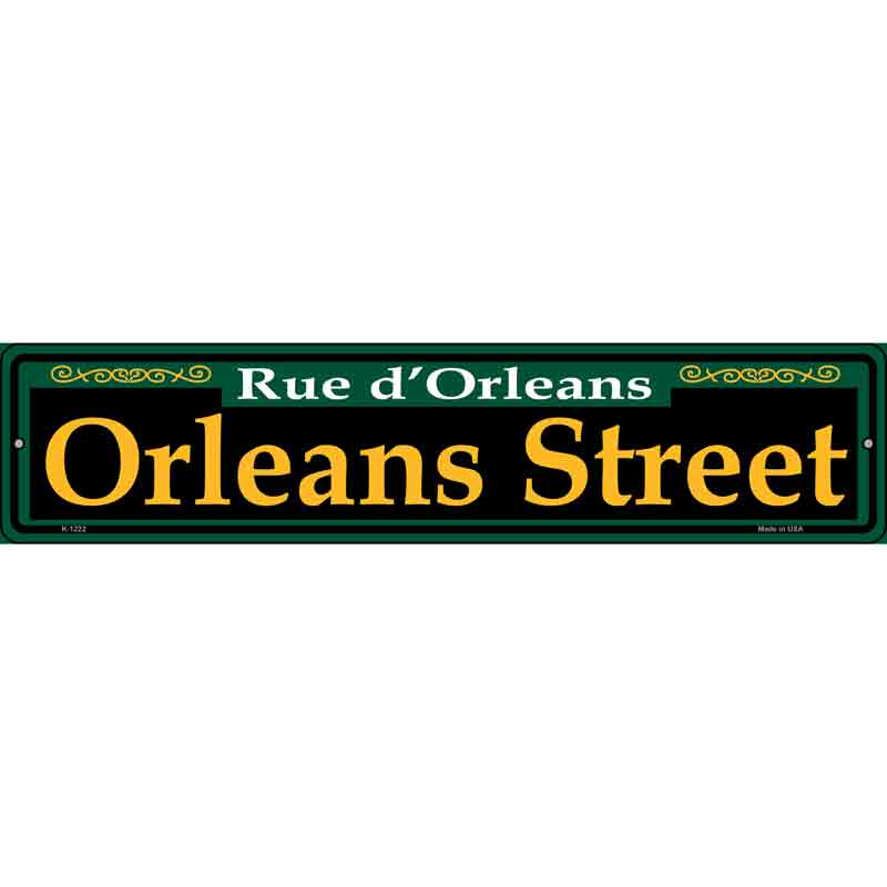 Orleans Street Green Wholesale Novelty Small Metal Street Sign
