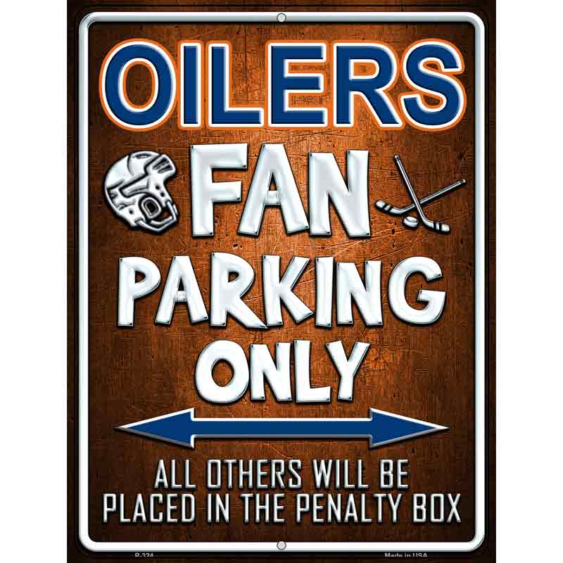 Oilers Wholesale Metal Novelty Parking Sign