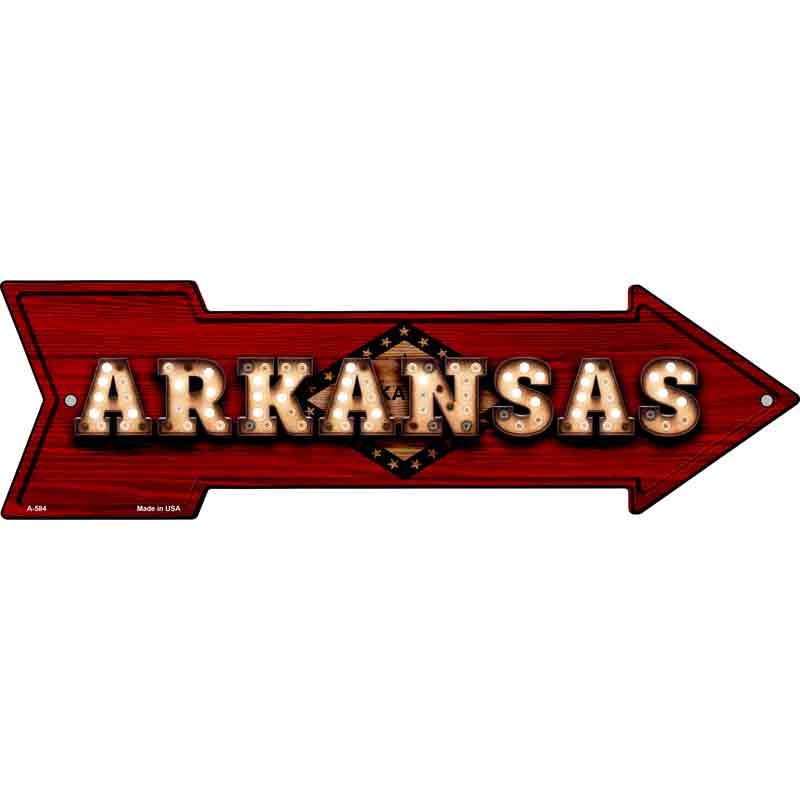 Arkansas Bulb Lettering With State FLAG Wholesale Novelty Arrows