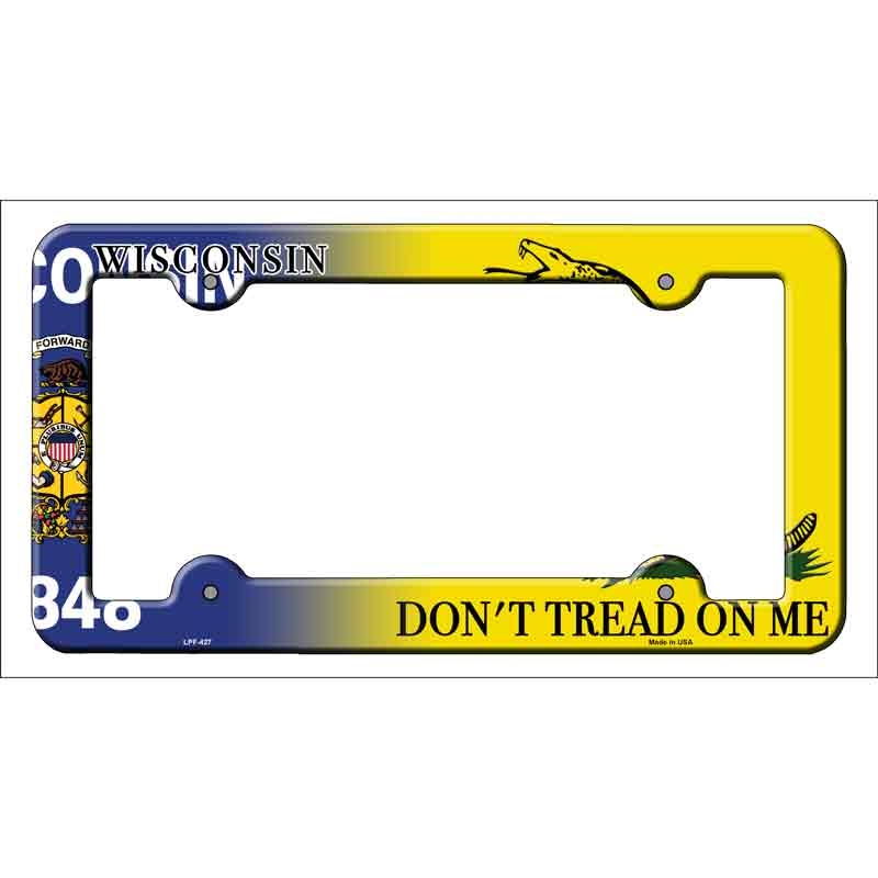 Wisconsin|Dont Tread Wholesale Novelty Metal License Plate FRAME