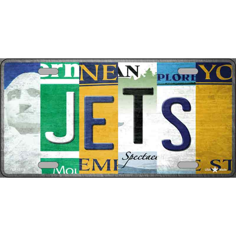 Jets Strip Art Wholesale Novelty Metal License Plate Tag