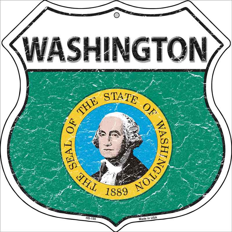Washington State FLAG Highway Shield Wholesale Metal Sign