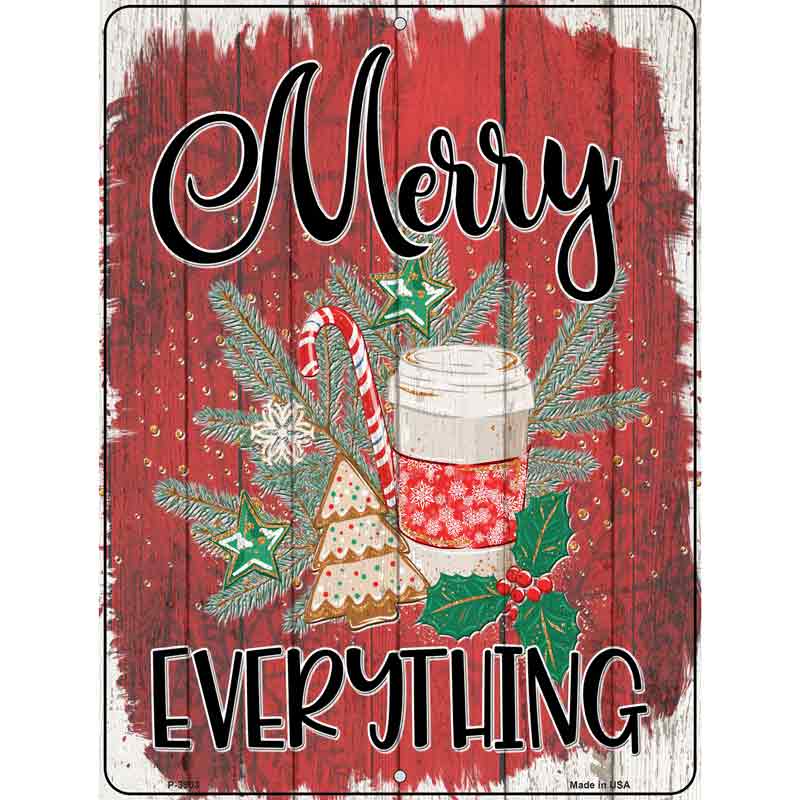 Merry Everything Red Wholesale Novelty Metal Parking Sign