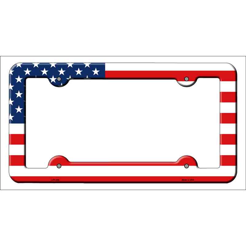 American Flag Wholesale Novelty Metal License Plate FRAME
