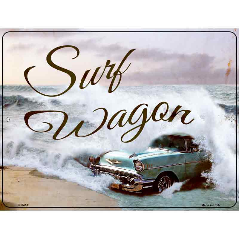 Surf Wagon VINTAGE Wholesale Novelty Metal Parking Sign