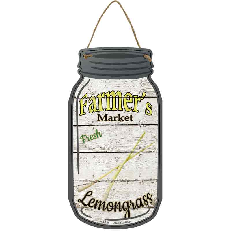 Lemongrass Farmers Market Wholesale Novelty Metal Mason Jar SIGN