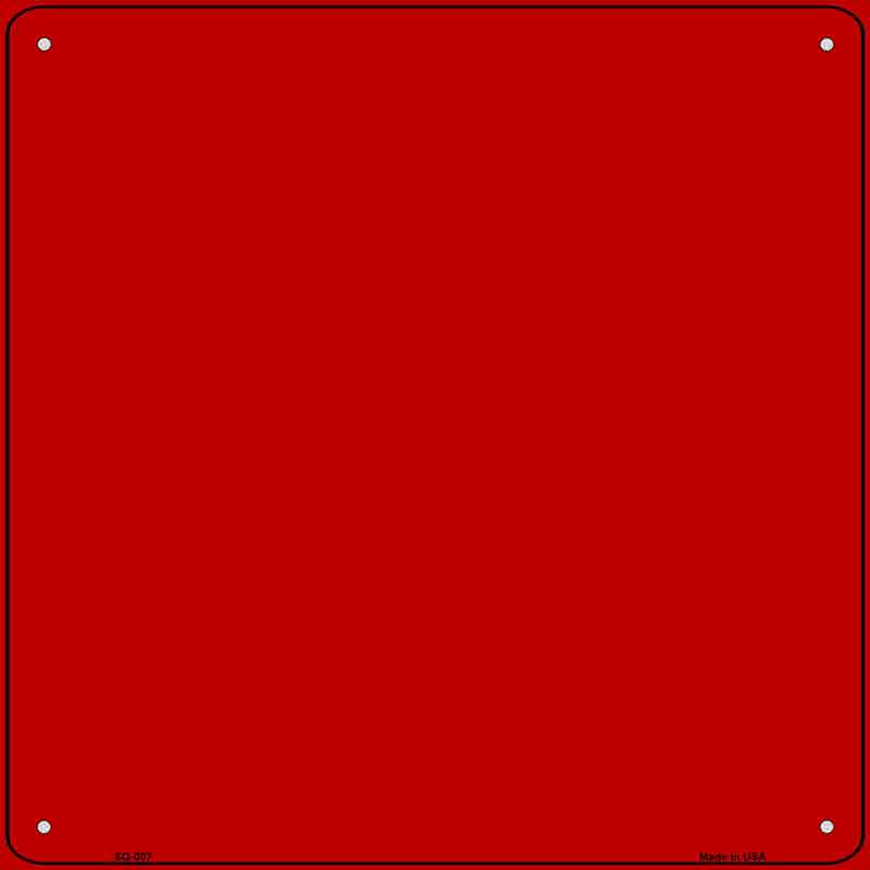 Red Solid Wholesale Novelty Metal Square SIGN