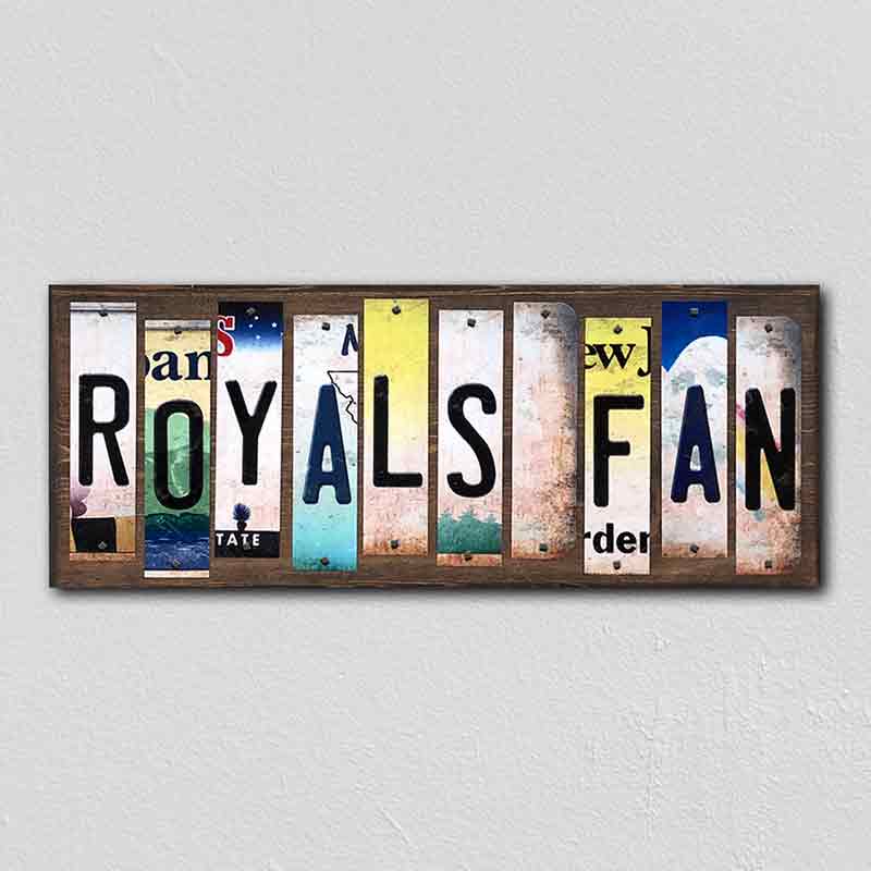 Royals Fan Wholesale Novelty License Plate Strips Wood Sign