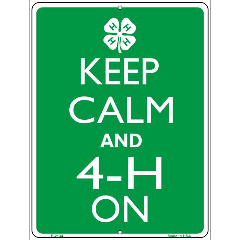 Keep Calm And 4-H On Wholesale Metal Novelty Parking SIGN
